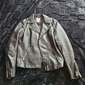 H&M Black Leather Women's Jacket